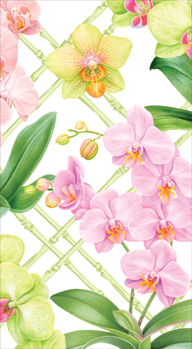 Guest Towels/Hostess Napkins - Orchid Conservatory