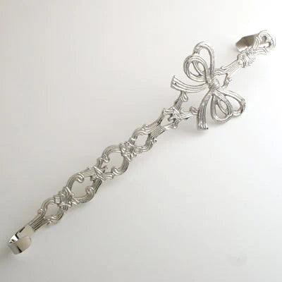 Wreath Holder - Bow - Nickel Finish