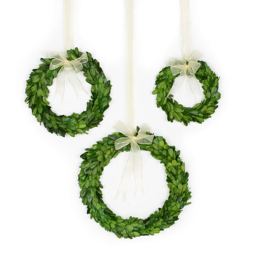 Wreath:  10" Preserved Boxwood