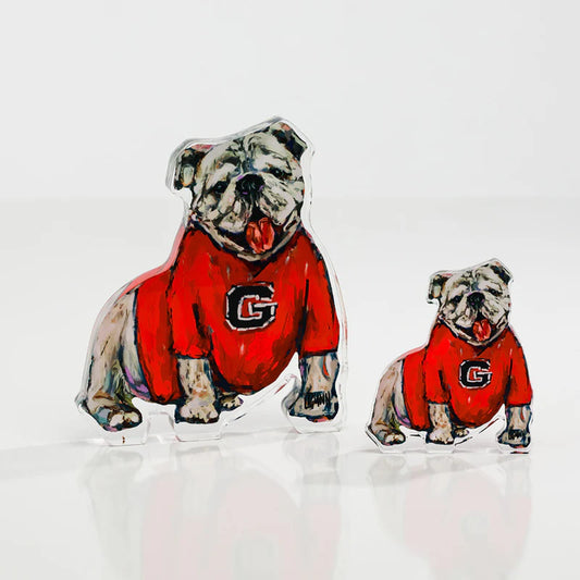 Acrylic Bulldog UGA Mascot - Gameday Jersey