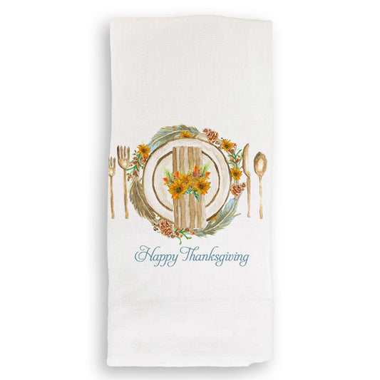 Tea Towel - Thanksgiving Place Setting