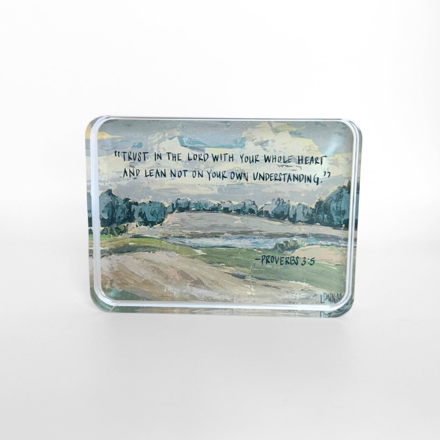 Acrylic Scripture Block - Proverbs 3:5