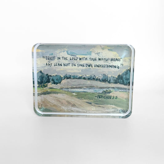 Acrylic Scripture Block - Proverbs 3:5