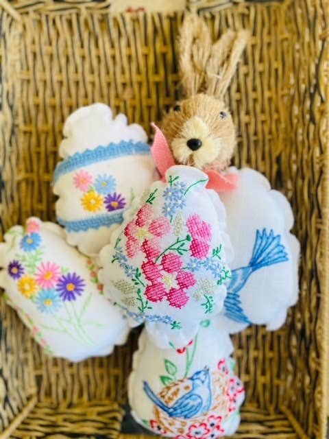 Easter Decor - Easter Egg - Vintage Fabrics