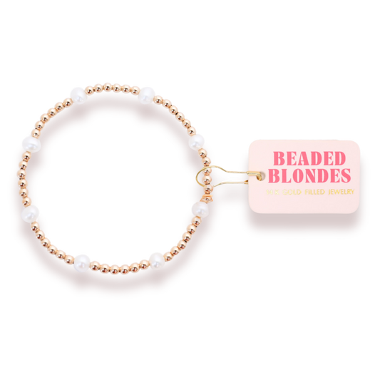 Bracelet - Pearl/Gold Kate