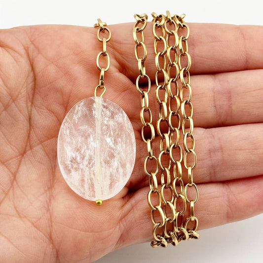 Star, Bird and Quartz Necklace