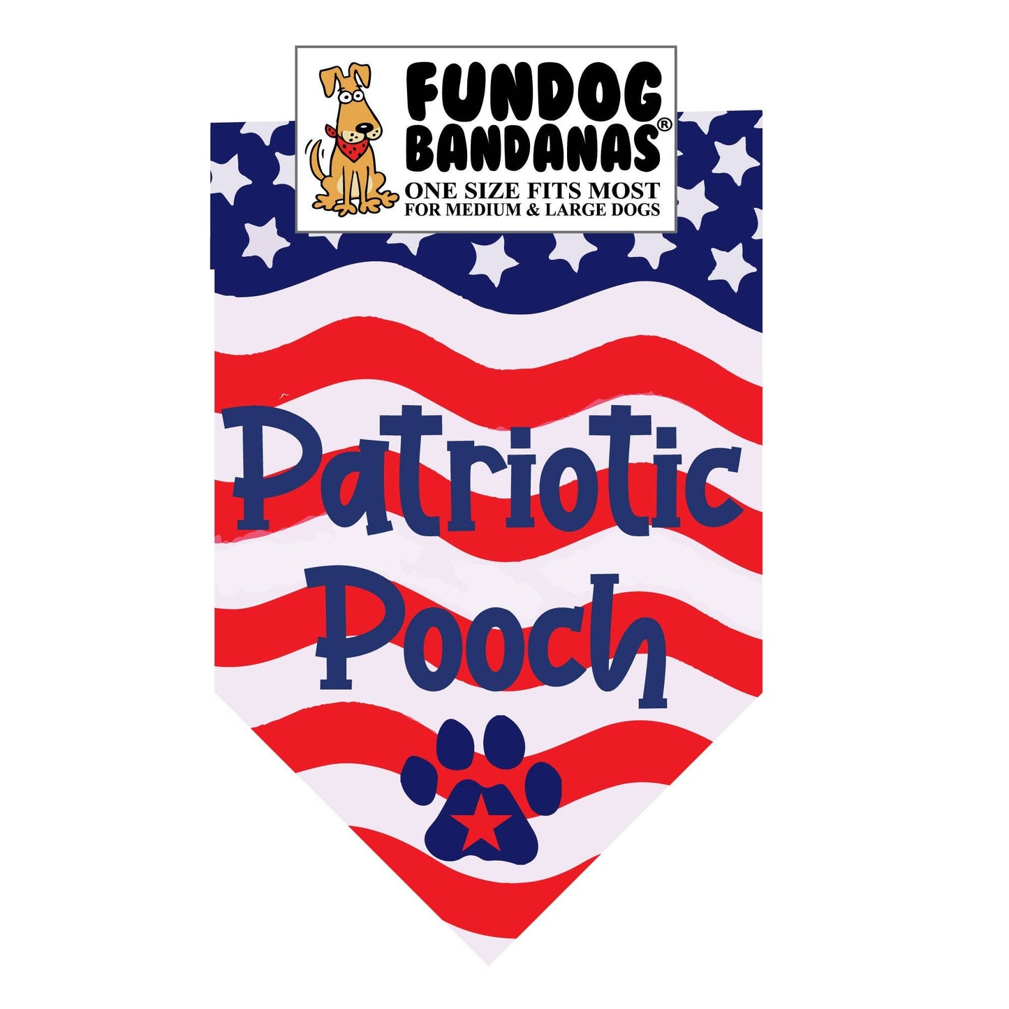 Pet Bandana - Patriotic Pooch Bandana - 2 sizes