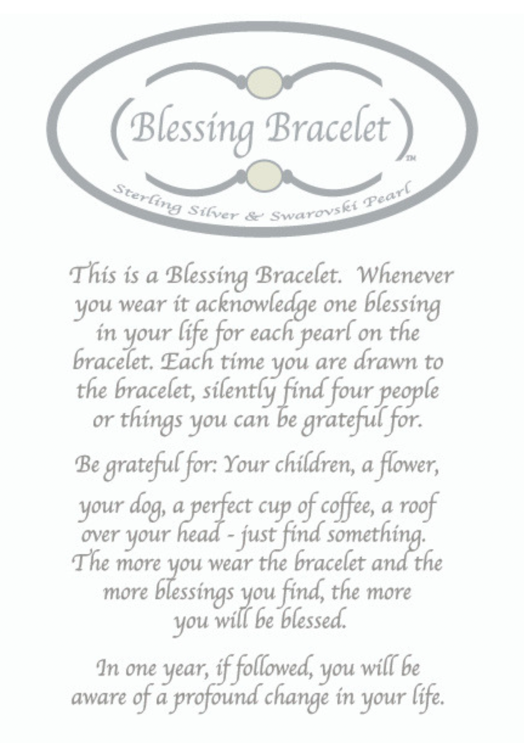 Bracelet - Blessing - 12mm Sterling Bead on Silver - Standard