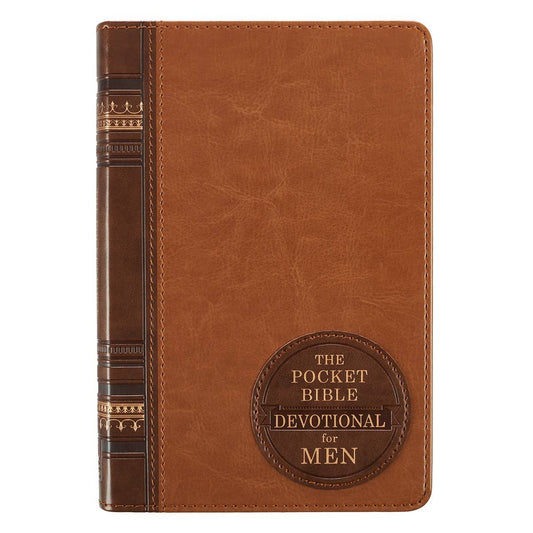 Pocket Bible Devotional for Men Faux Leather