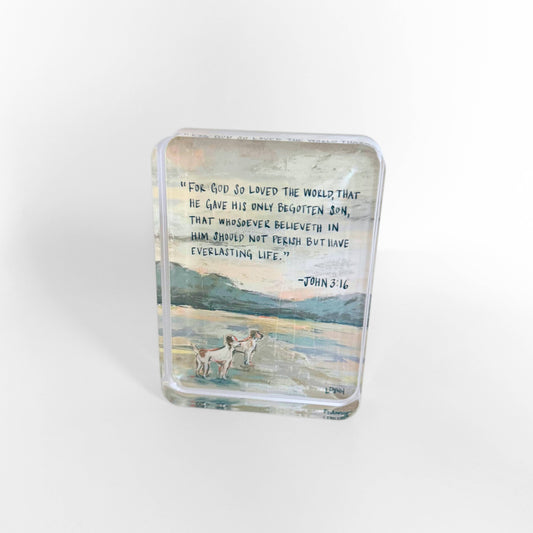 Acrylic Scripture Block - John 3:16
