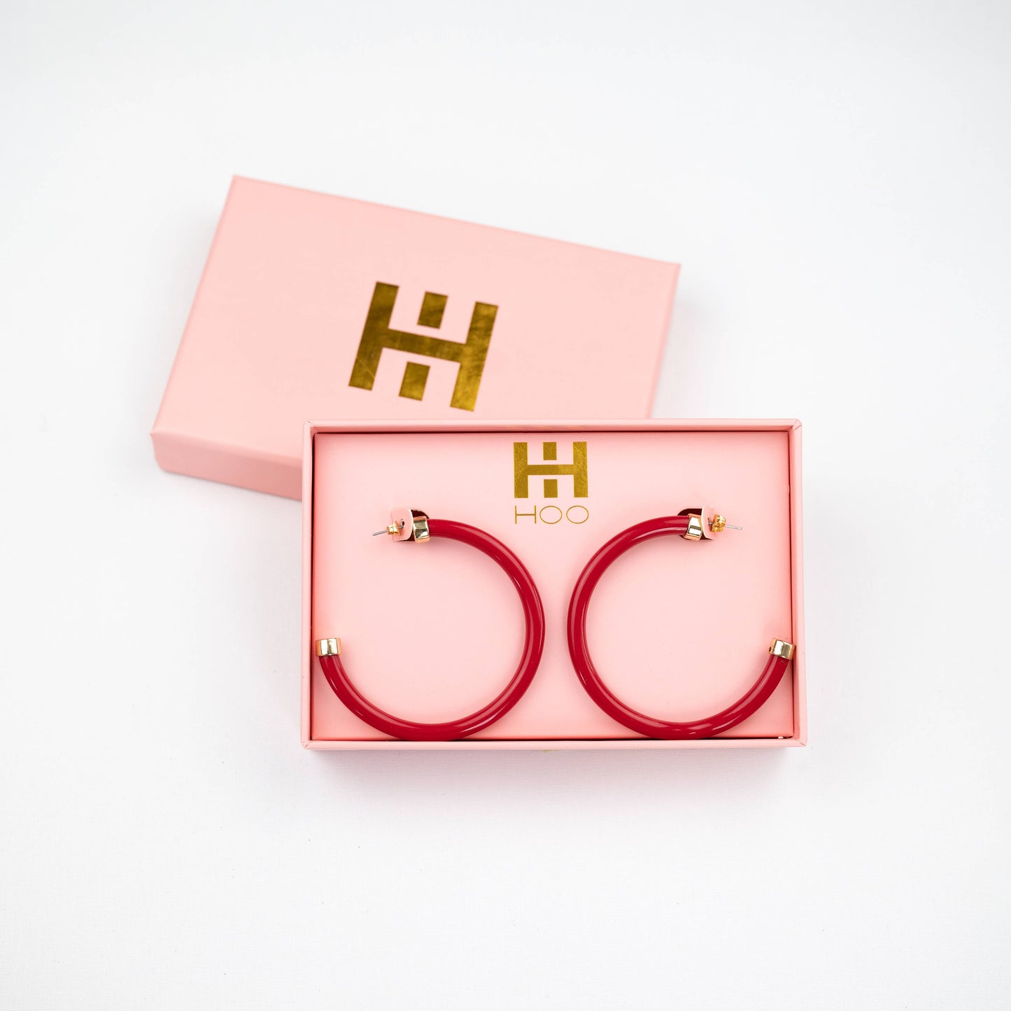 Acrylic Hoops - Red