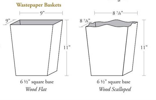 Wastepaper Basket - Ancient Tobacco Leaf pattern