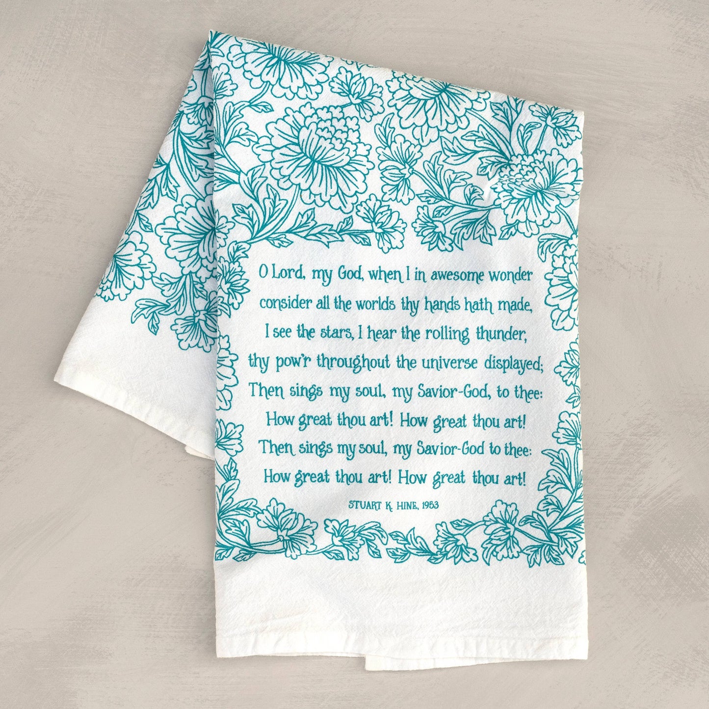 Hymn Tea Towel: How Great Thou Art