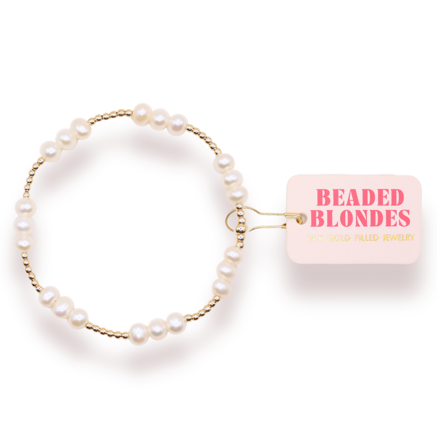 Bracelet - Pearl/Gold ILY Coastal