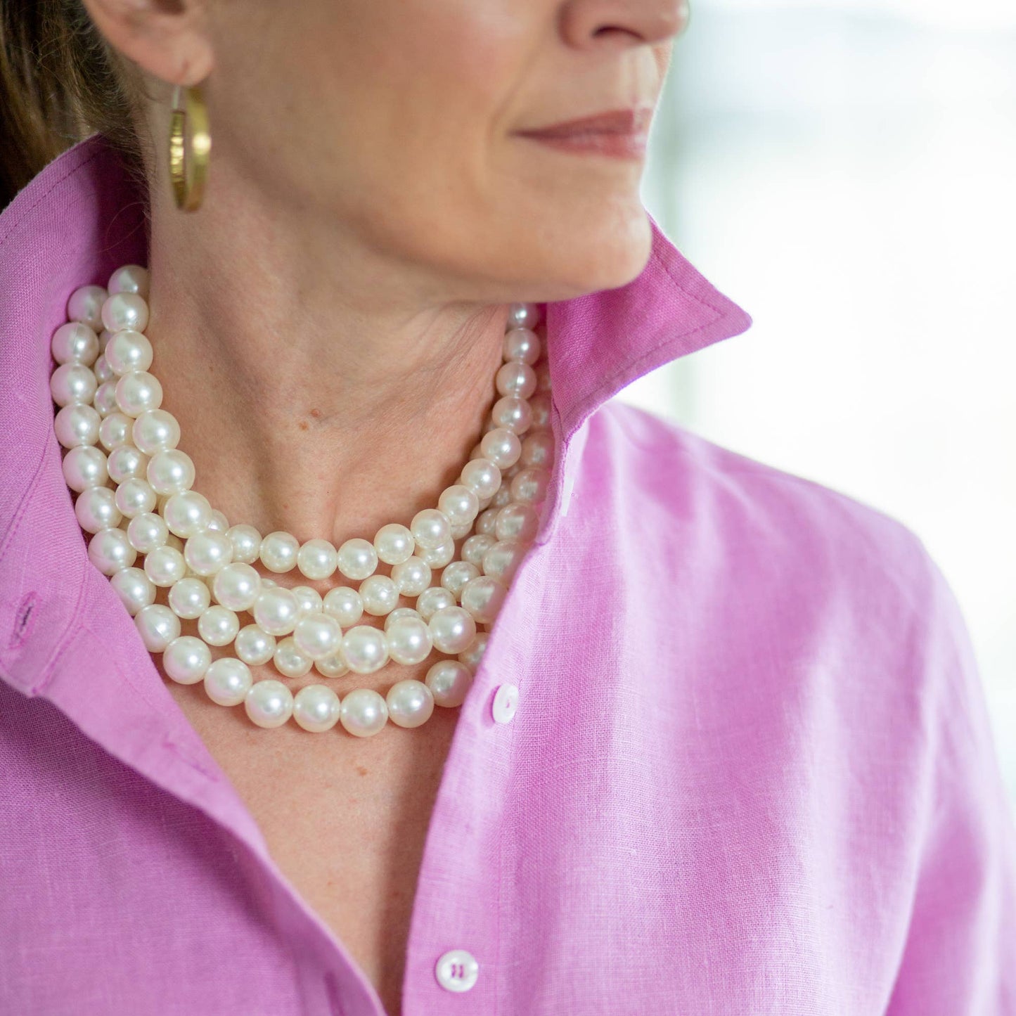 Necklace - Classic Layered Pearl