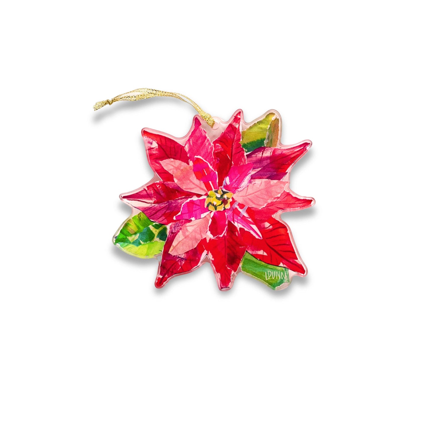Acrylic Ornament - Poinsettia