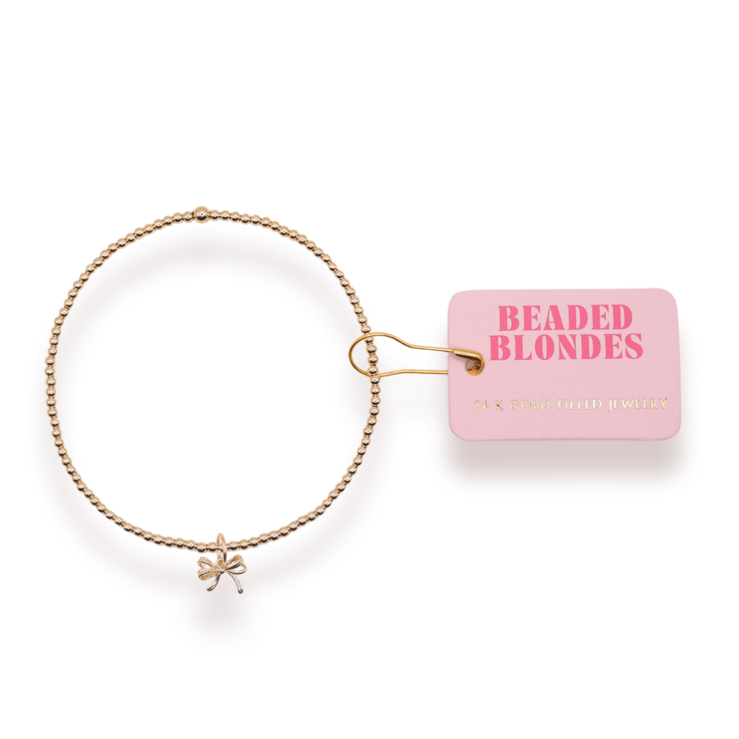 Bracelet - Gold+Charm - Bow