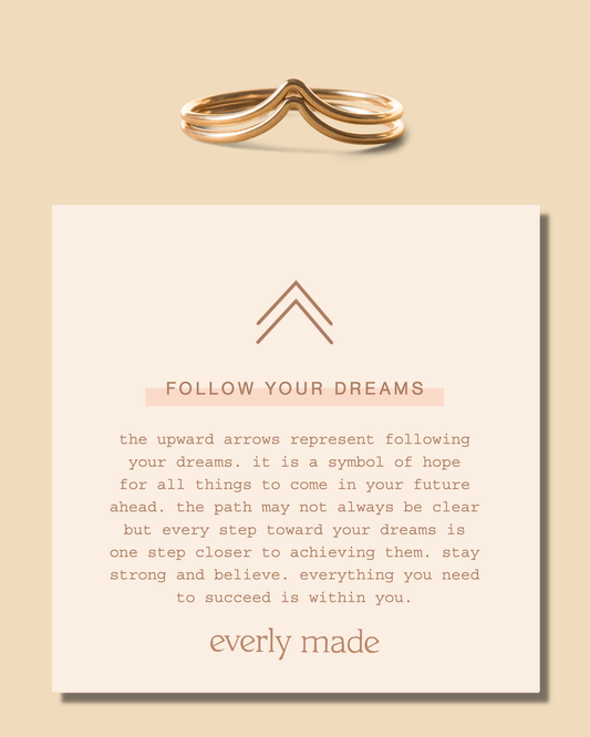 Follow Your Dreams Stacked Ring Set - Sz 6