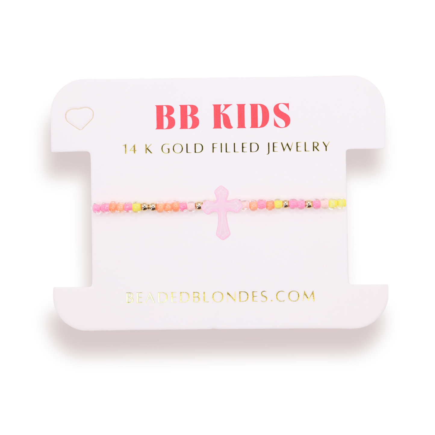 Kids Bracelet - Pink Cross Sprinkle