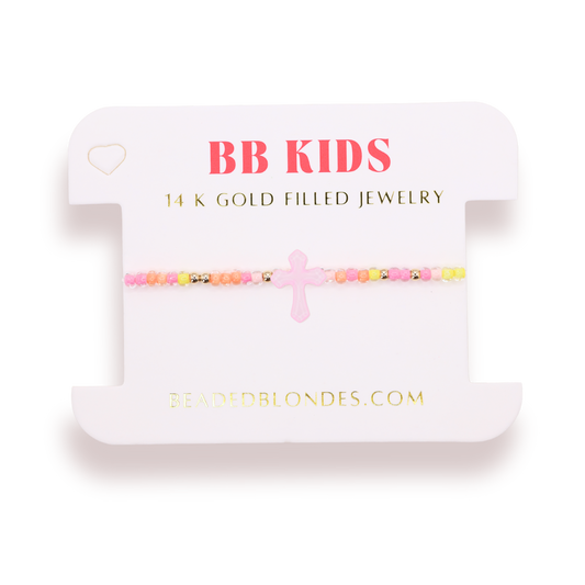 Kids Bracelet - Pink Cross Sprinkle