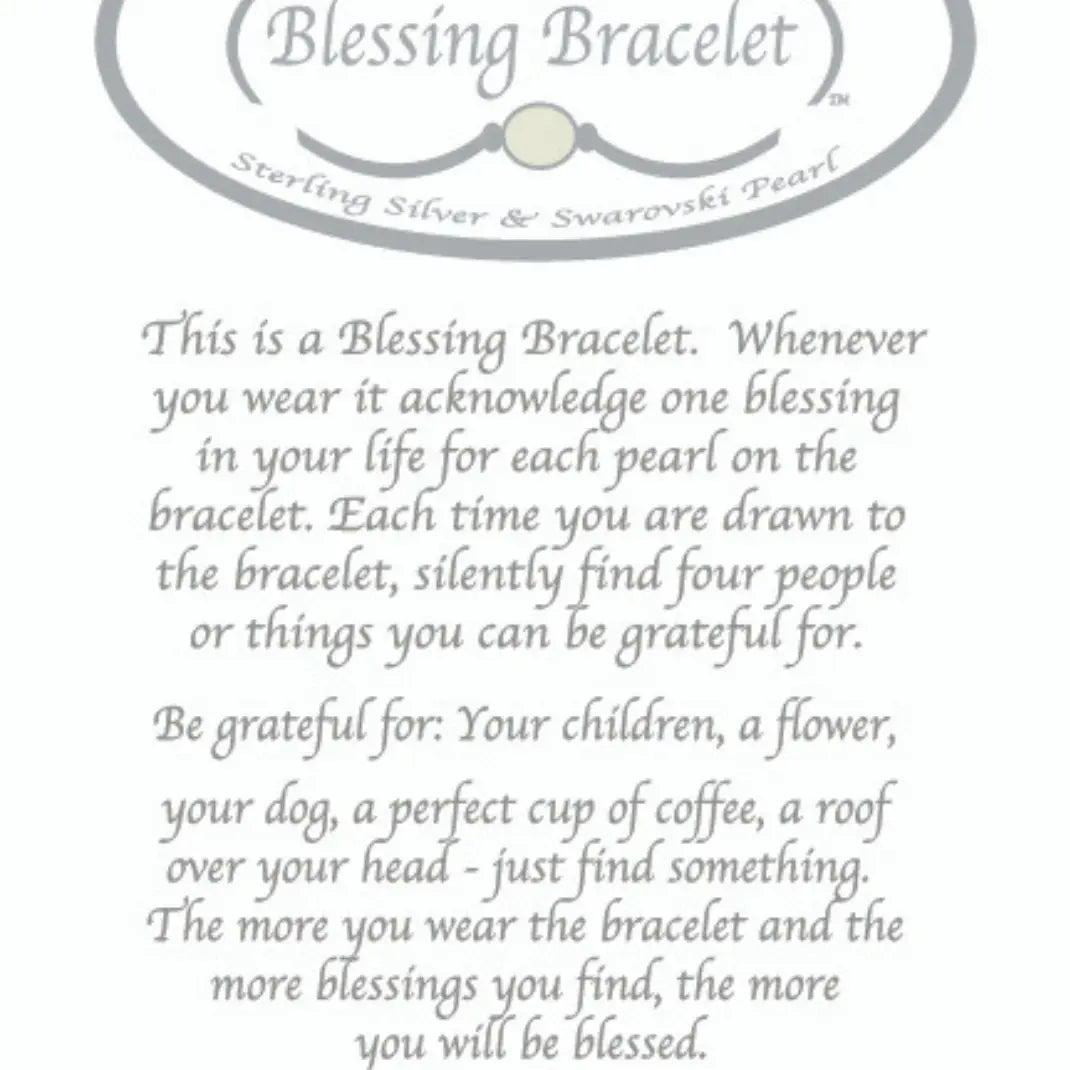 8mm Silver Murano LARGE Size Blessing Bracelet with Sterling Silver Tubes