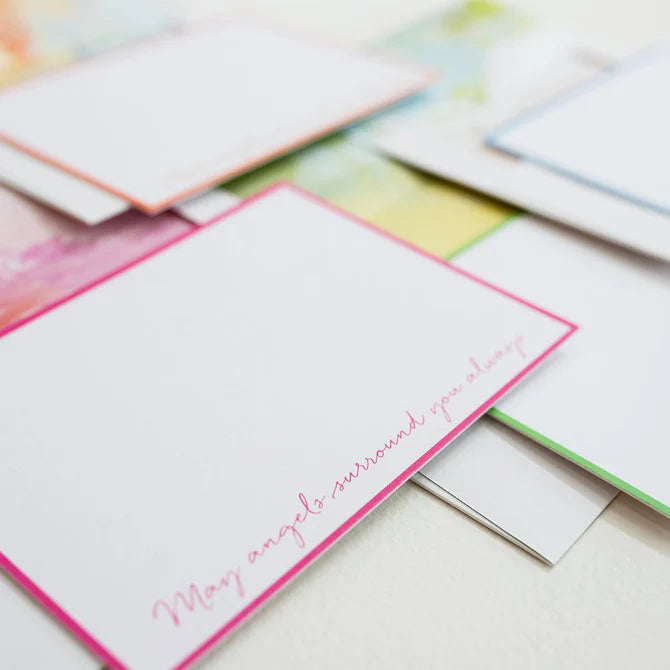 Notecards - Angels Surround You - Green