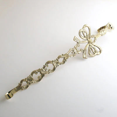 Wreath Holder - Bow - Brass finish