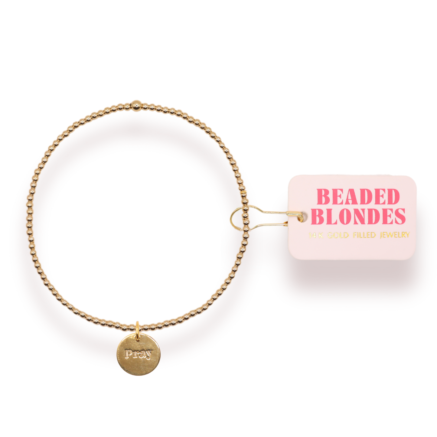 Bracelet - Gold+Charm Pray