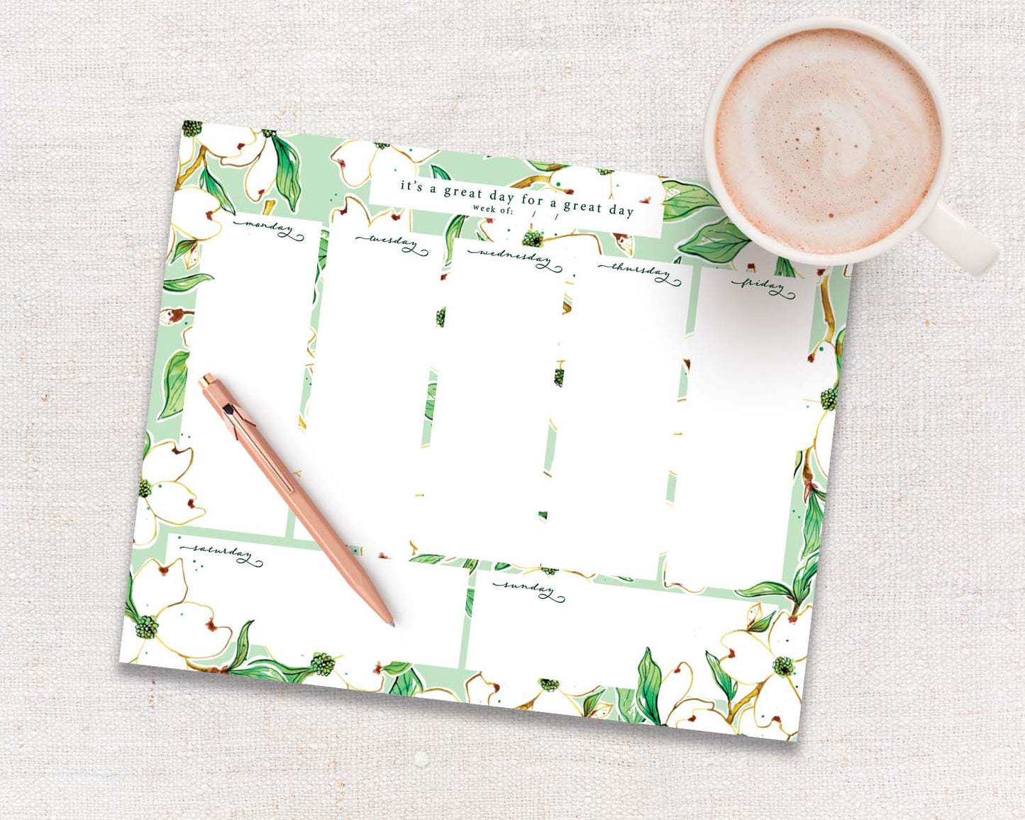 Dogwood Weekly Planner Notepad