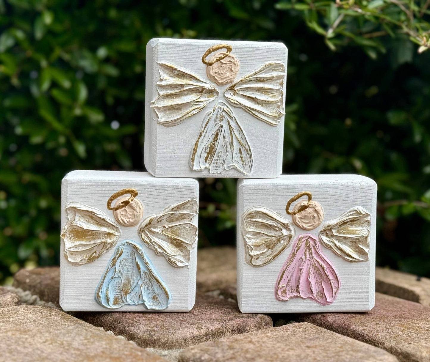 Angel - Handpainted on Wood Block