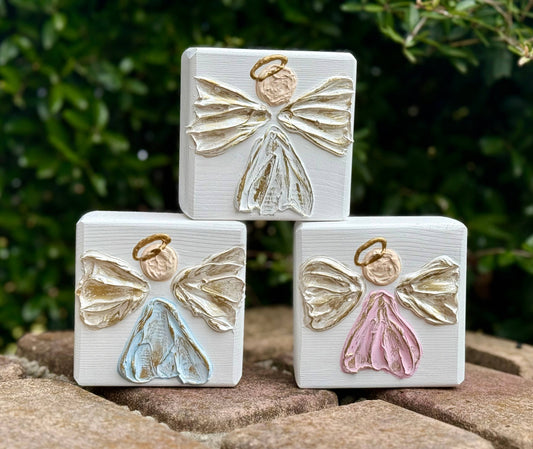 Angel - Handpainted on Wood Block
