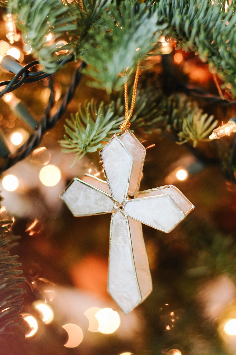 Ornament - Capiz Cross