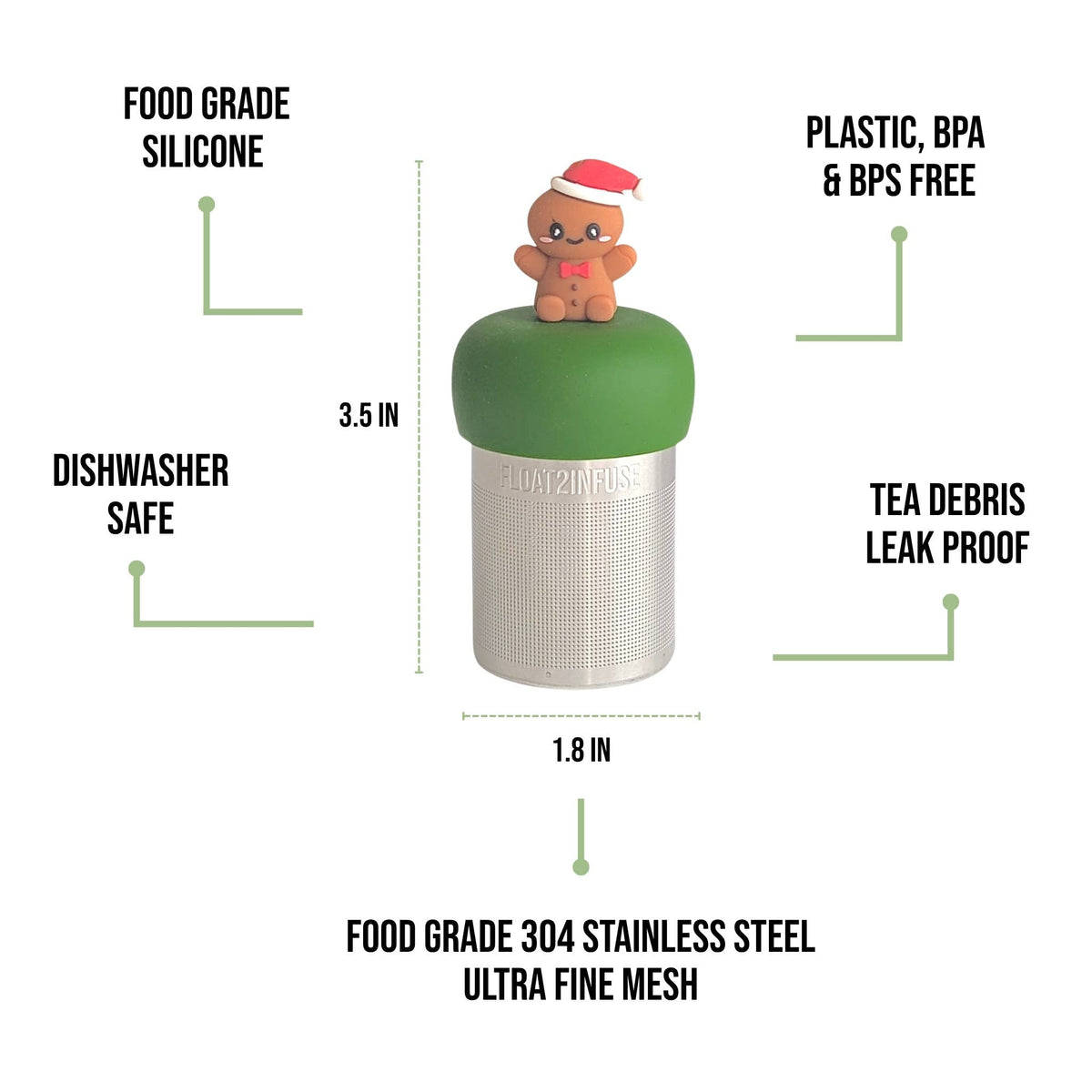 Floating Tea Infuser - Gingerbread Man