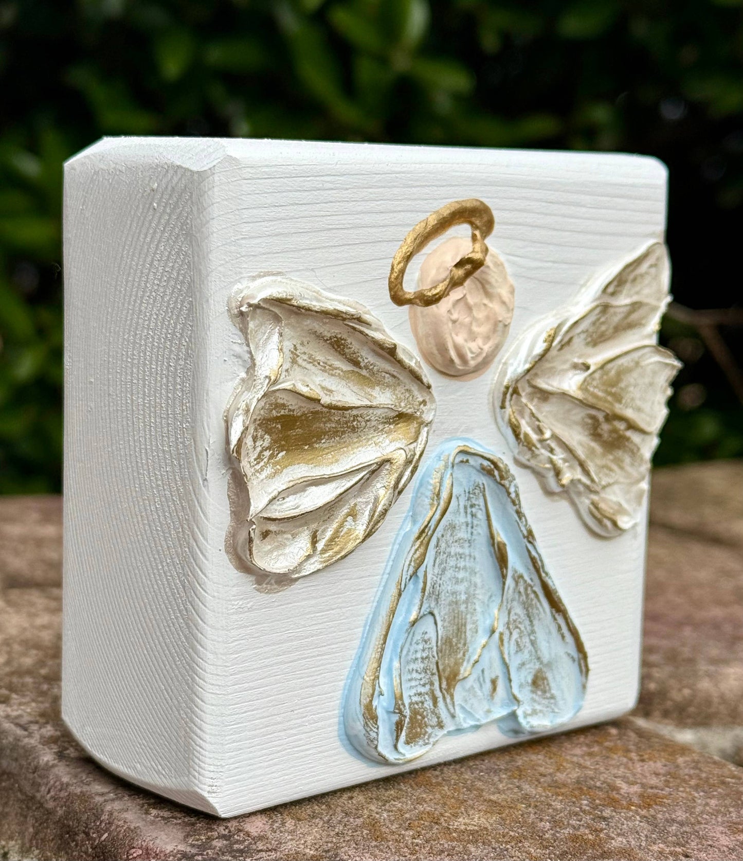 Angel - Handpainted on Wood Block
