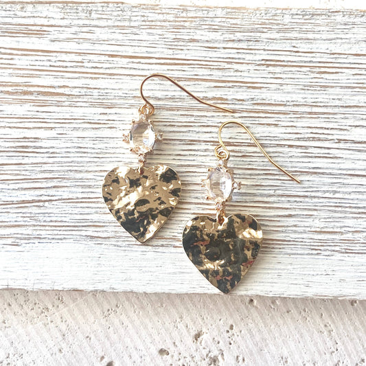 Earrings - Hammered Heart