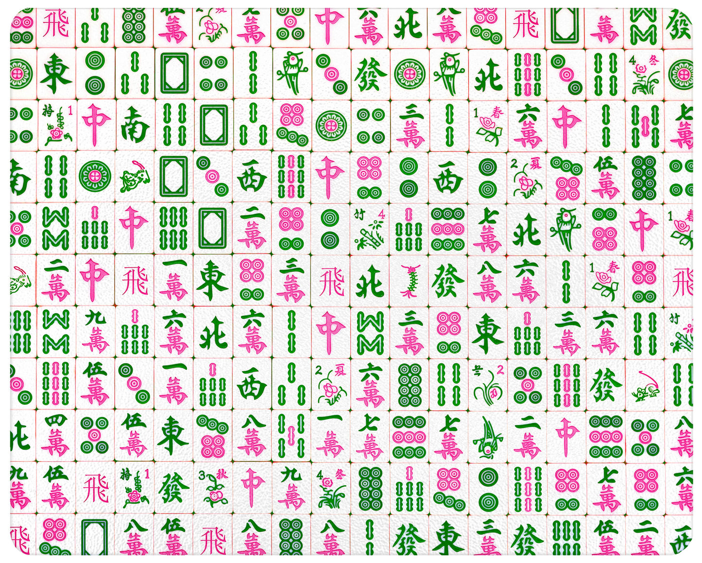 Cutting Board - Pink and Green Mahjong