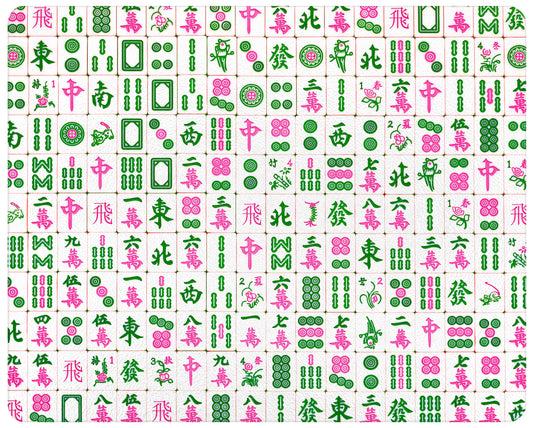 Cutting Board - Pink and Green Mahjong