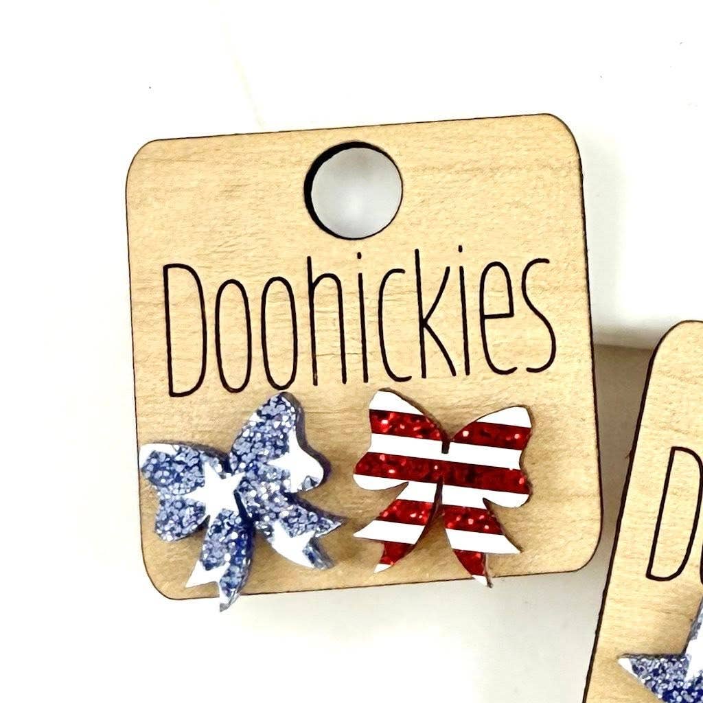 Earrings - Acrylic Bows: Brookhaven (studs)