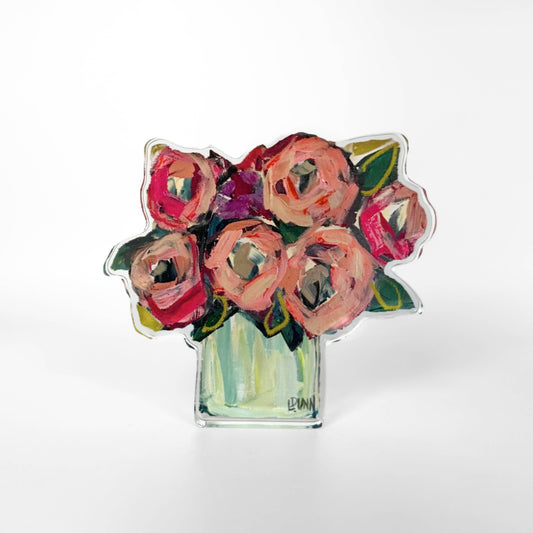 Acrylic Blooms - Blush & Blue