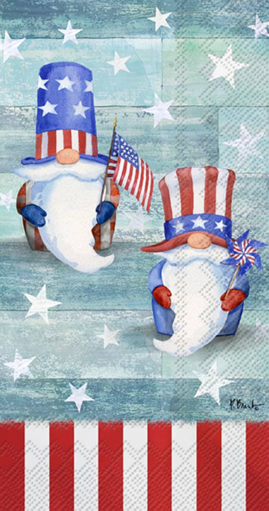 Guest Towels/Hostess Napkins - Freedom Gnomes