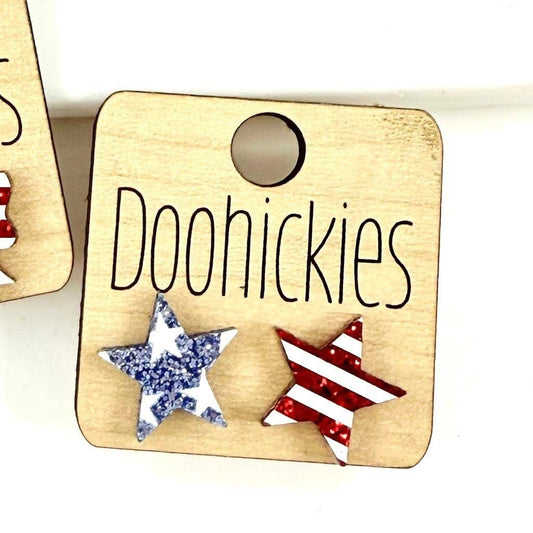 Earrings - Acrylic Stars: Canton (studs)