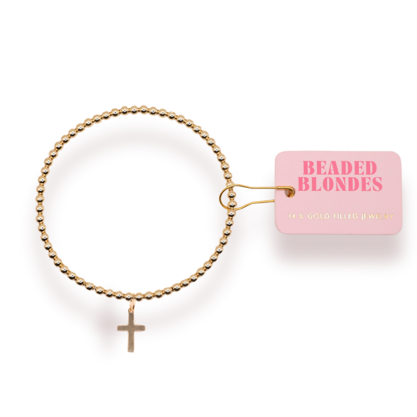 Bracelet - Gold+Charm - Cross