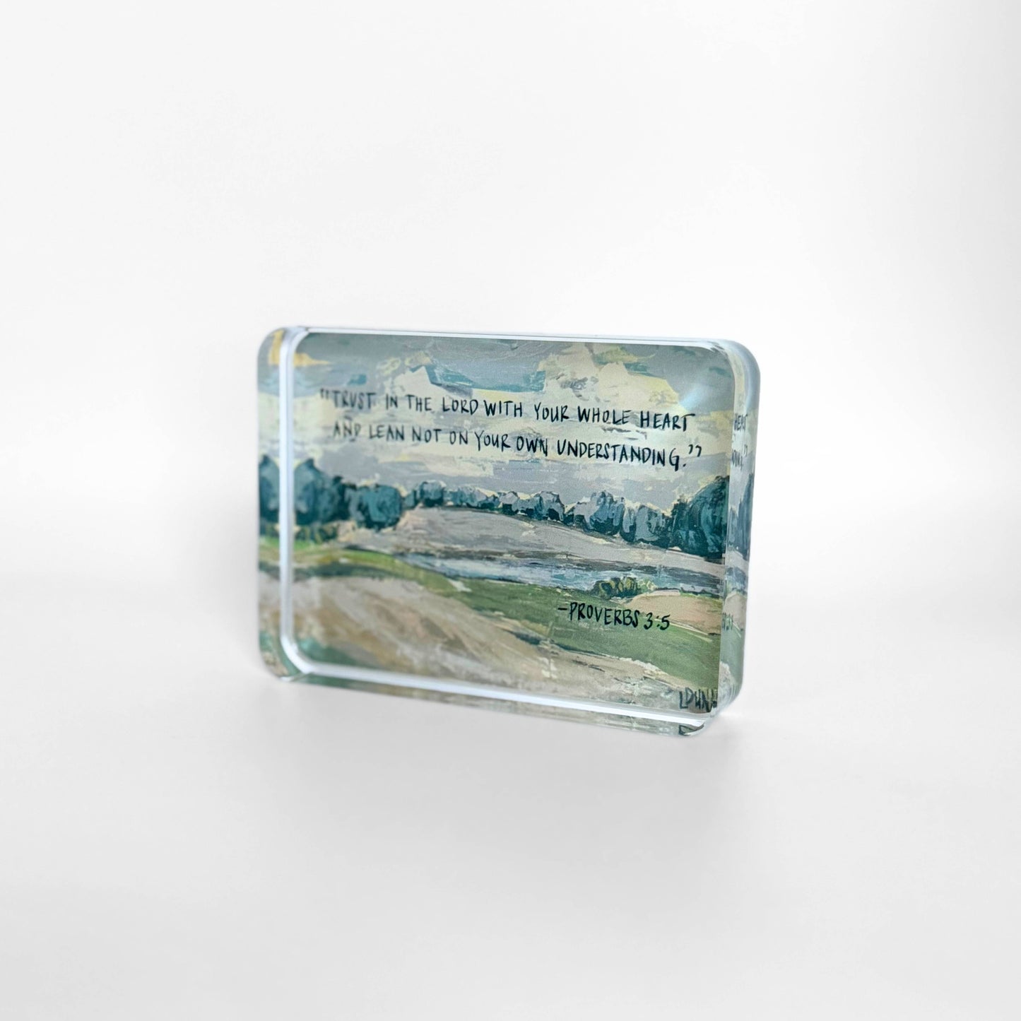 Acrylic Scripture Block - Proverbs 3:5