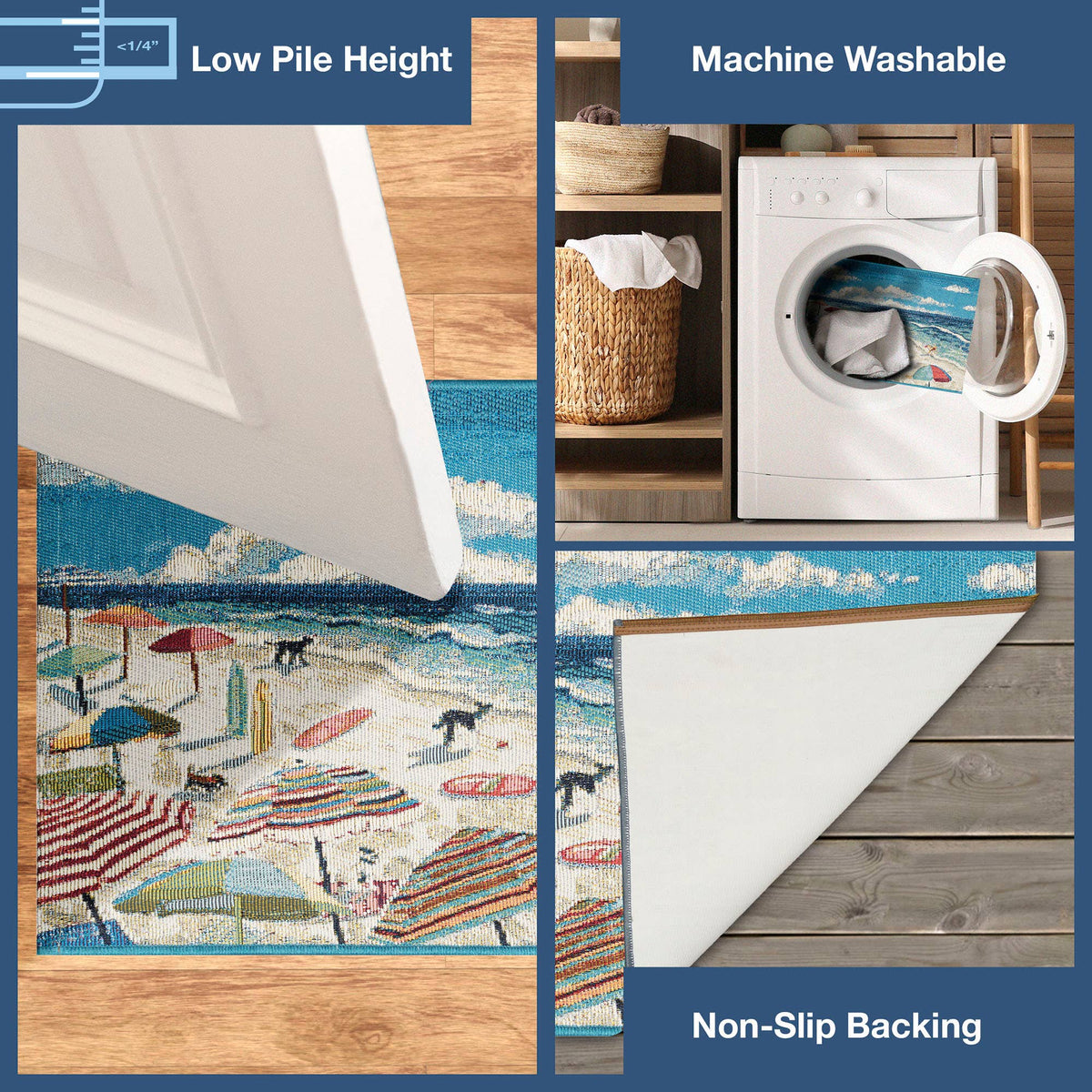 Rug - Indoor/Outdoor - Dog Beach Ocean (Esencia)