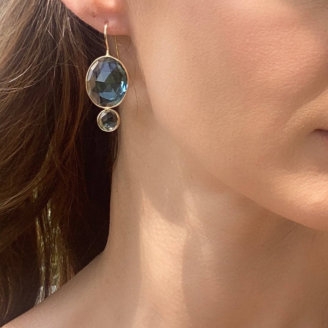 Earrings - Valencia Grand Oval - Peony