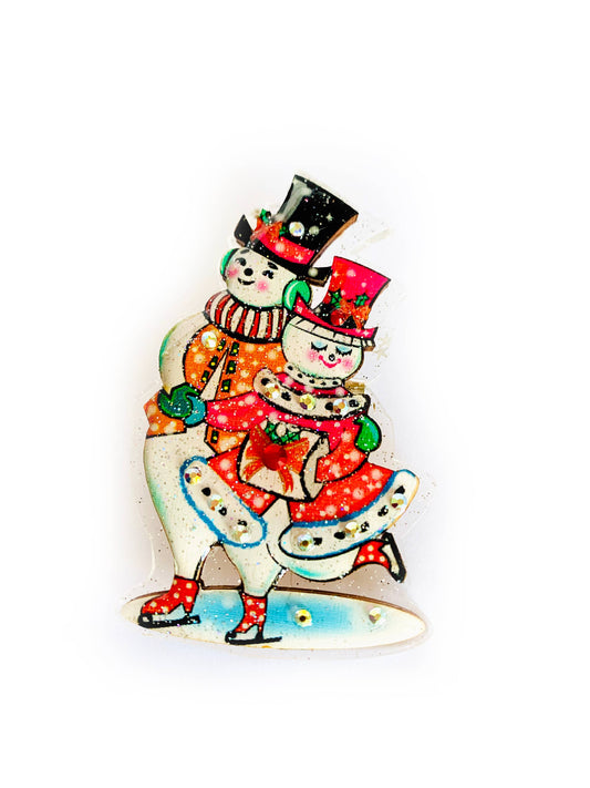 Brooch - Retro Snowman