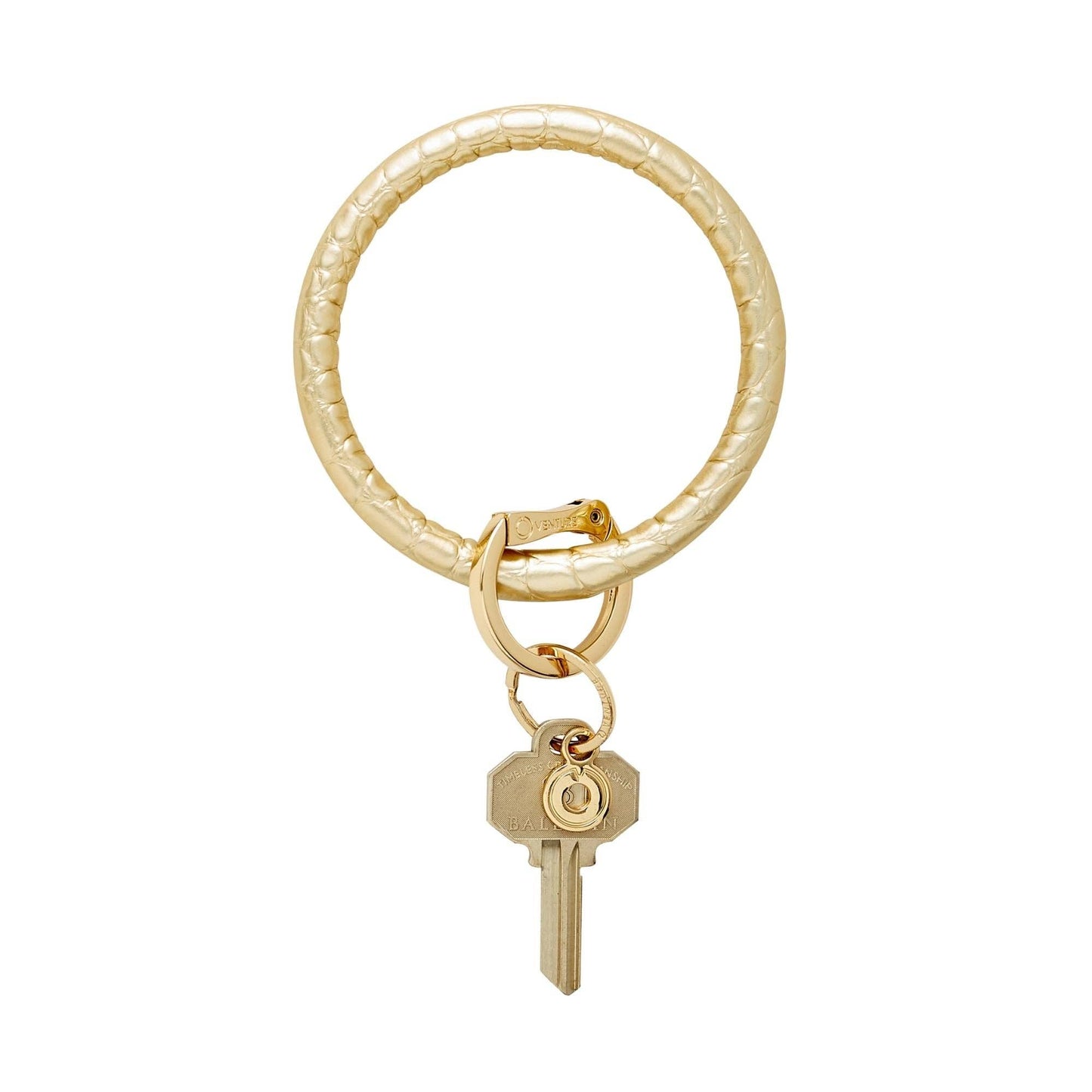Big O® Key Ring - Gold Rush Croc-Embossed Leather