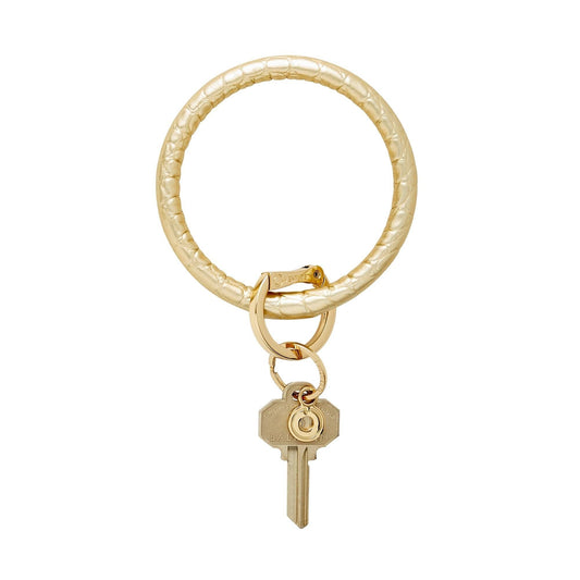 Big O® Key Ring - Gold Rush Croc-Embossed Leather