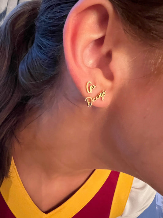 UGA Stud Earrings - Go Dawgs