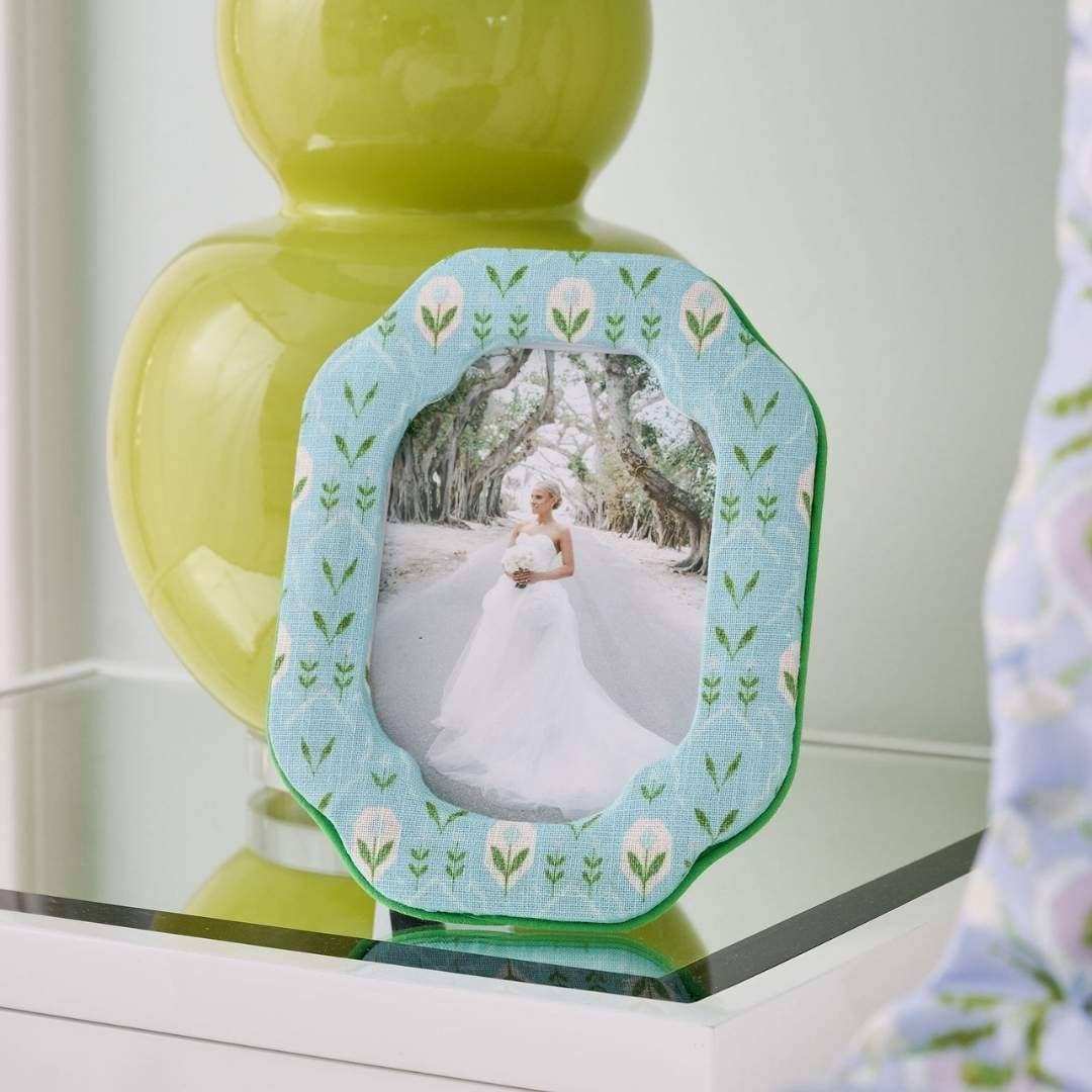 Frame - Blooms in Blue Fabric  by Laura Park Designs